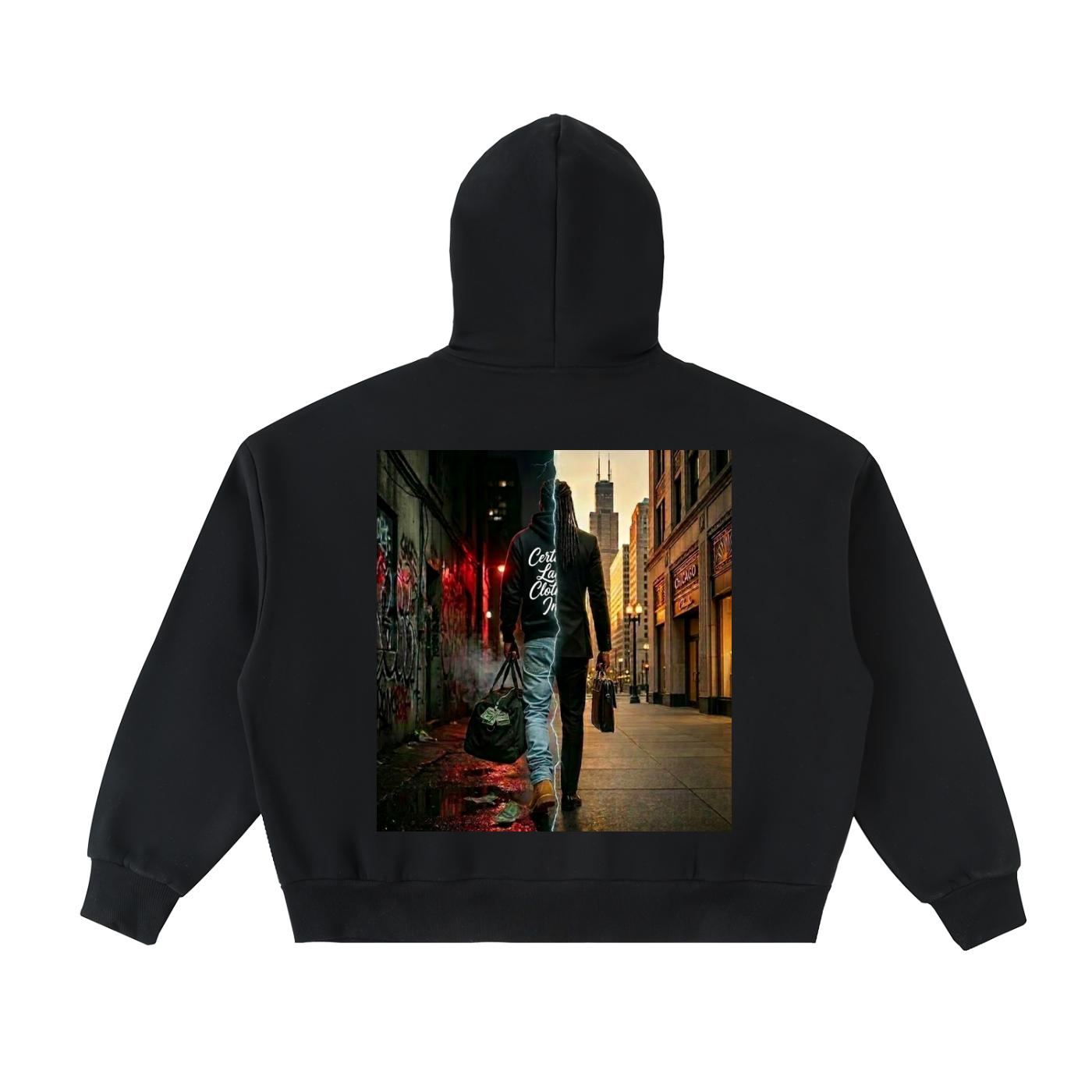 Certified Business As Usual Fleeced Full-Zip Boxy Hoodie