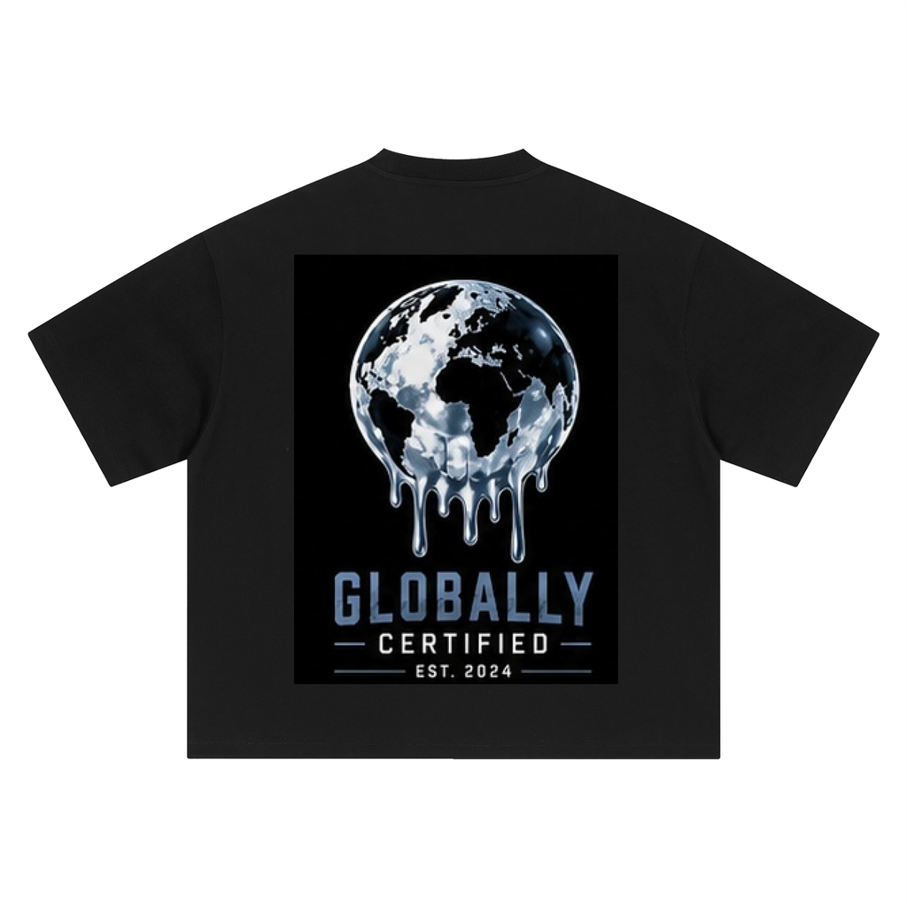 Kids Globally Certified Blue Boxy Oversized T-Shirt
