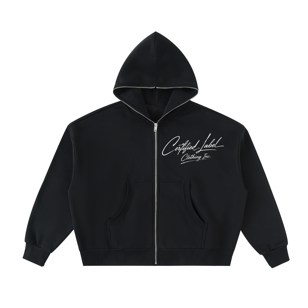 Certified Label SayLess Fleeced Full-Zip Boxy Hoodie