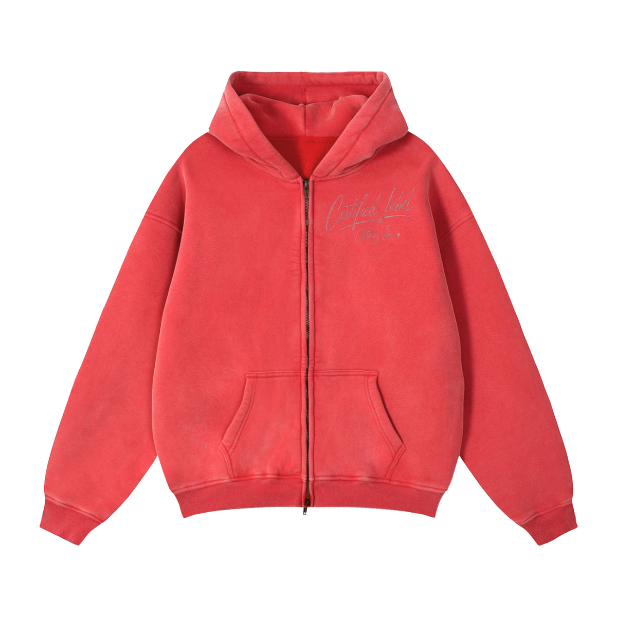 Certified Ladies Zip-Through Boxy Fleece Hoodie