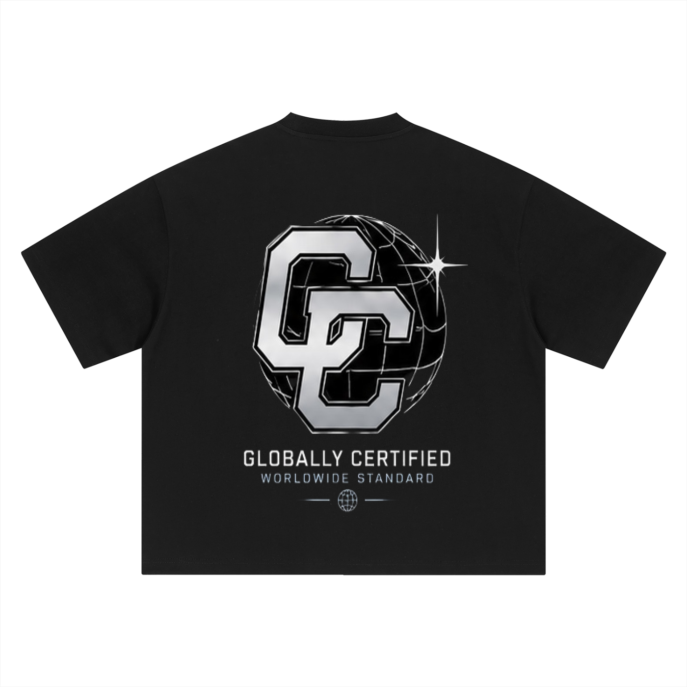 Globally Certified Blue Boxy Oversized T-Shirt