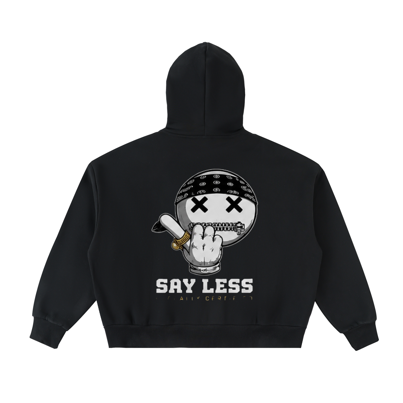 Certified Label SayLess Fleeced Full-Zip Boxy Hoodie