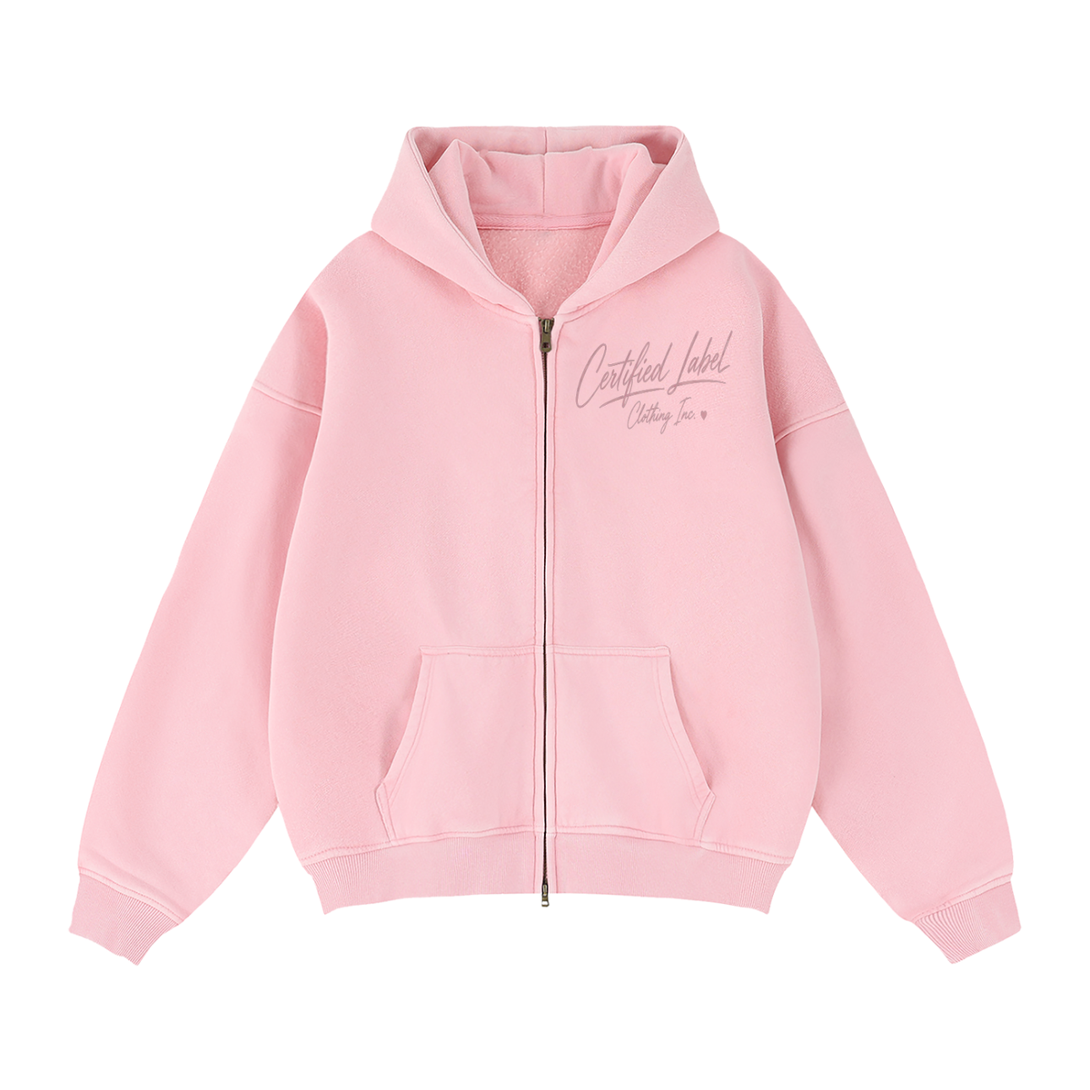 Certified Ladies Zip-Through Boxy Fleece Hoodie