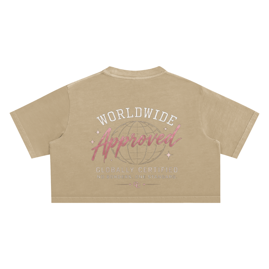Worldwide Women's Certified Snow Washed Crop Top