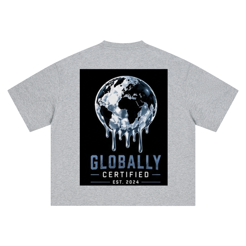 Kids Globally Certified Blue Boxy Oversized T-Shirt
