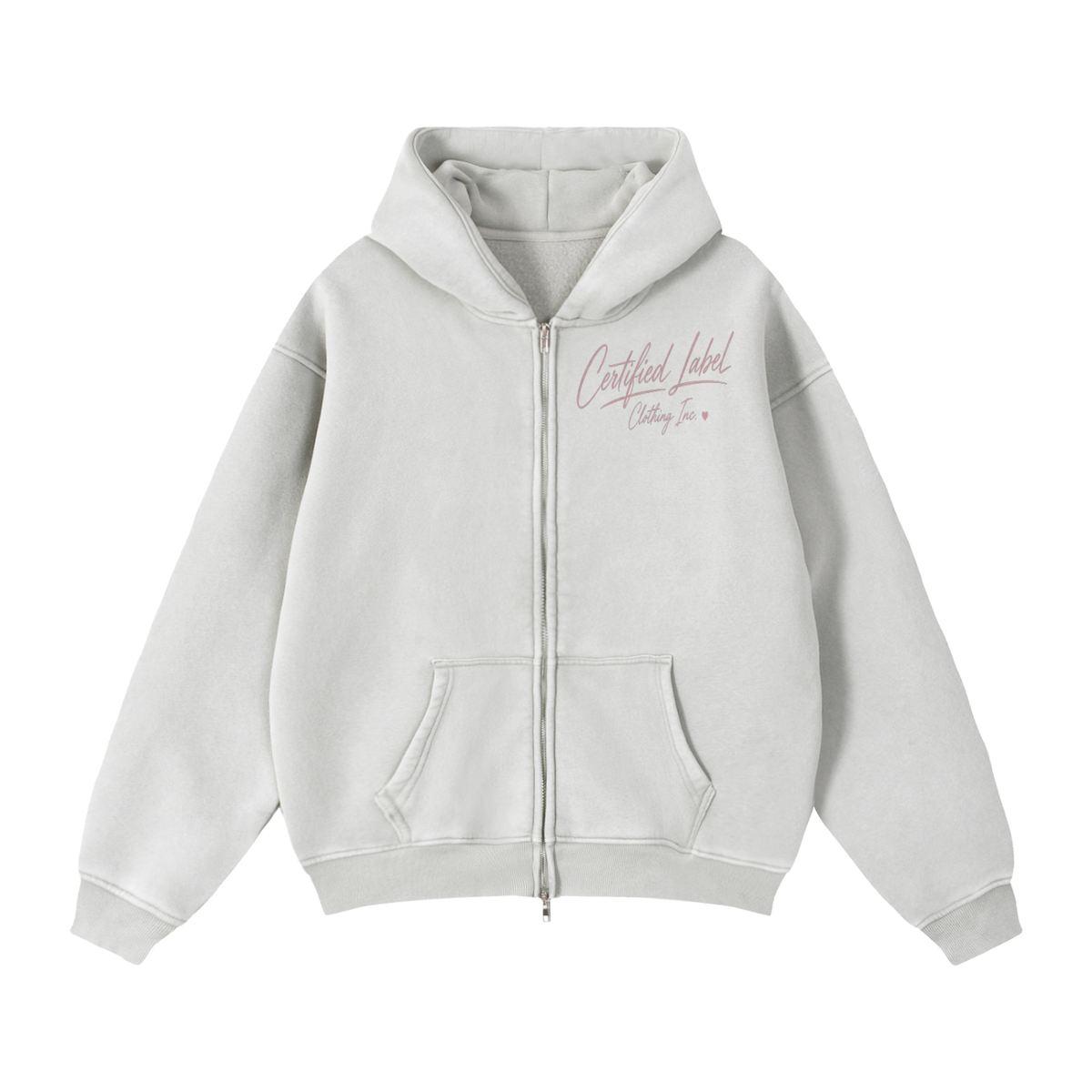 Certified Ladies Zip-Through Boxy Fleece Hoodie
