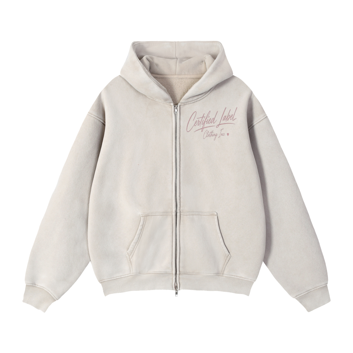 Certified Ladies Zip-Through Boxy Fleece Hoodie