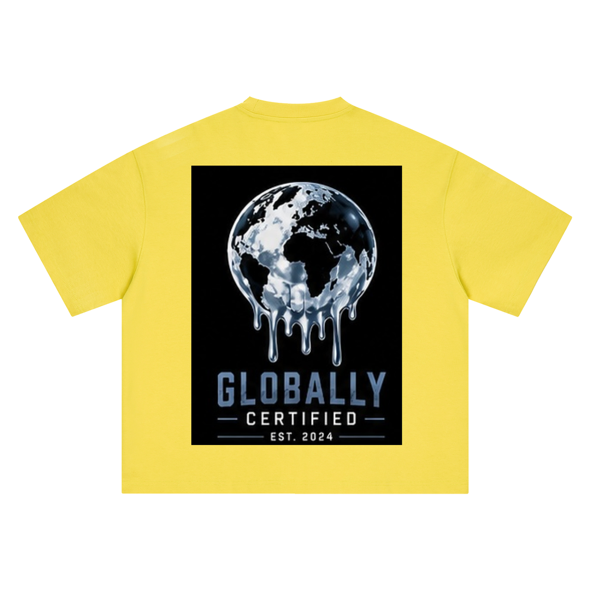 Kids Globally Certified Blue Boxy Oversized T-Shirt