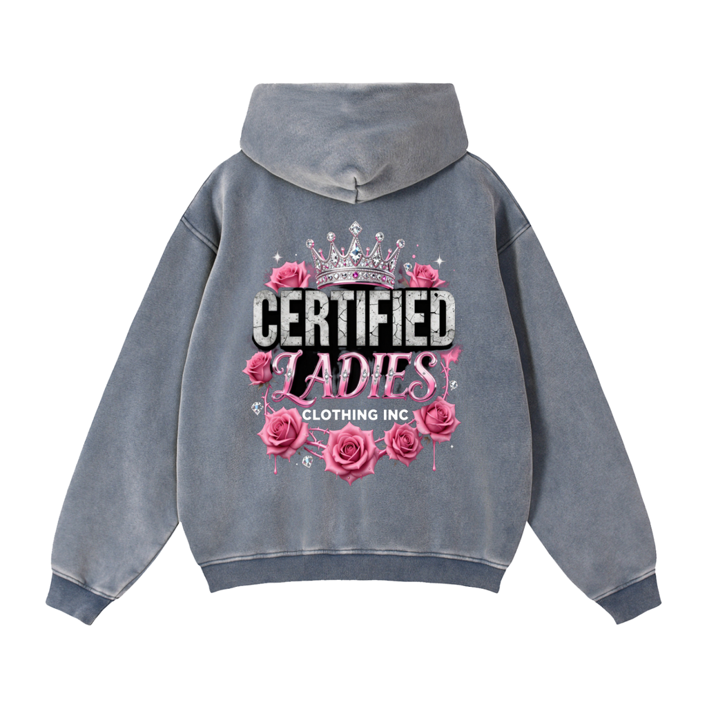 Certified Ladies Zip-Through Boxy Fleece Hoodie