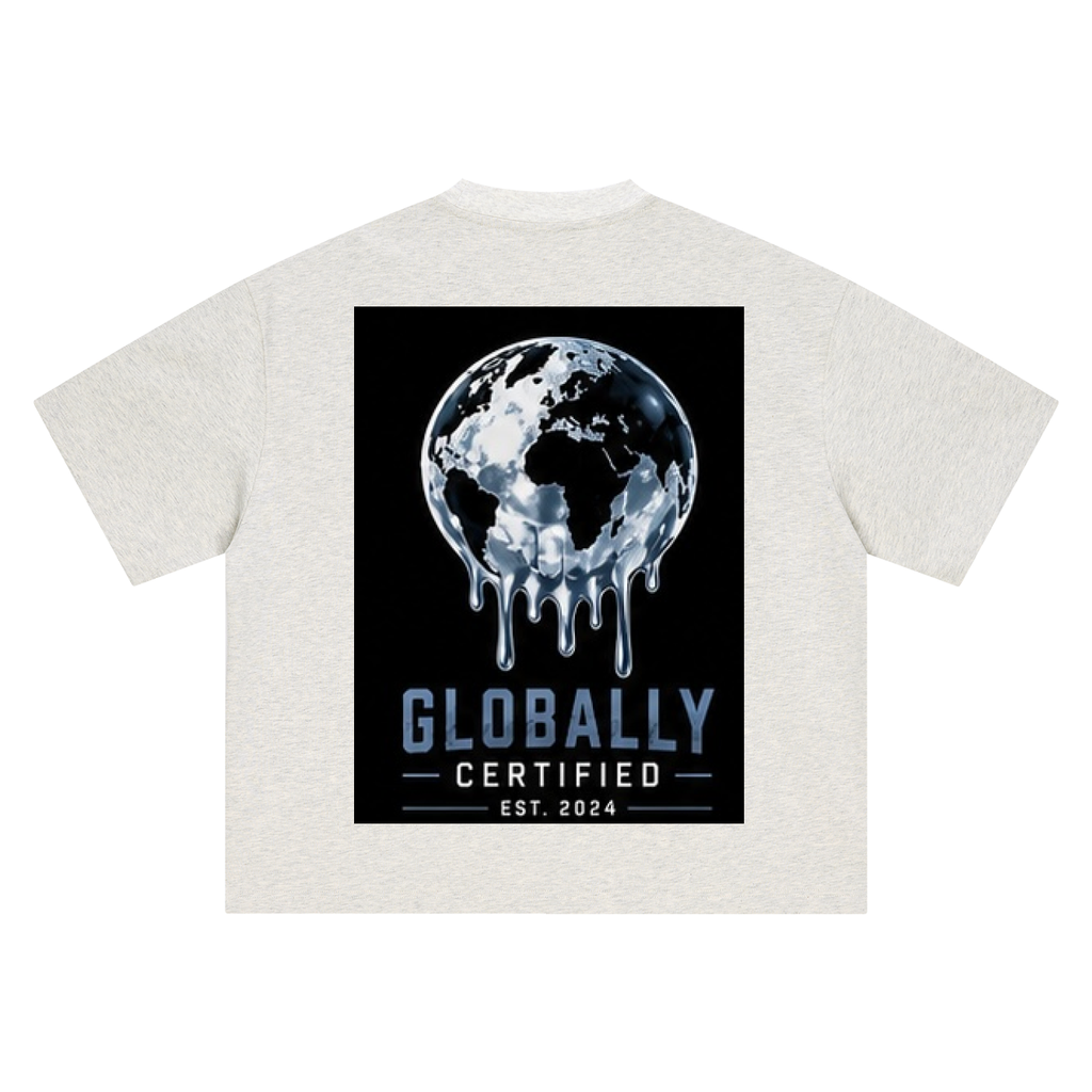 Kids Globally Certified Blue Boxy Oversized T-Shirt