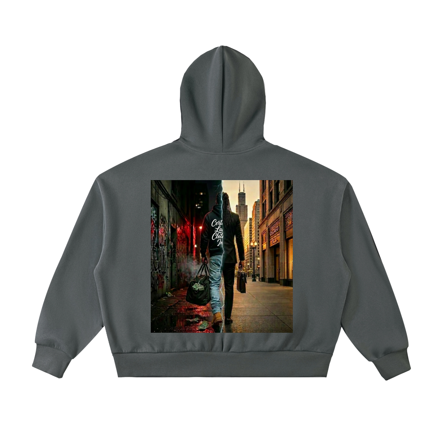Certified Business As Usual Fleeced Full-Zip Boxy Hoodie