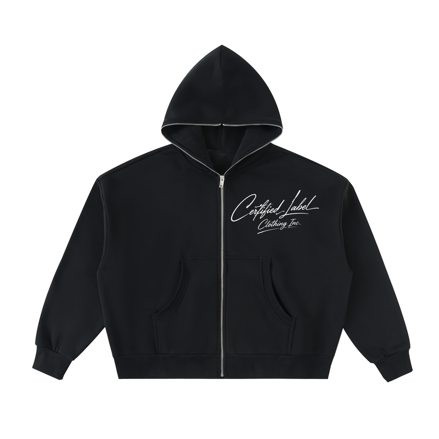 Certified Label SayLess Fleeced Full-Zip Boxy Hoodie